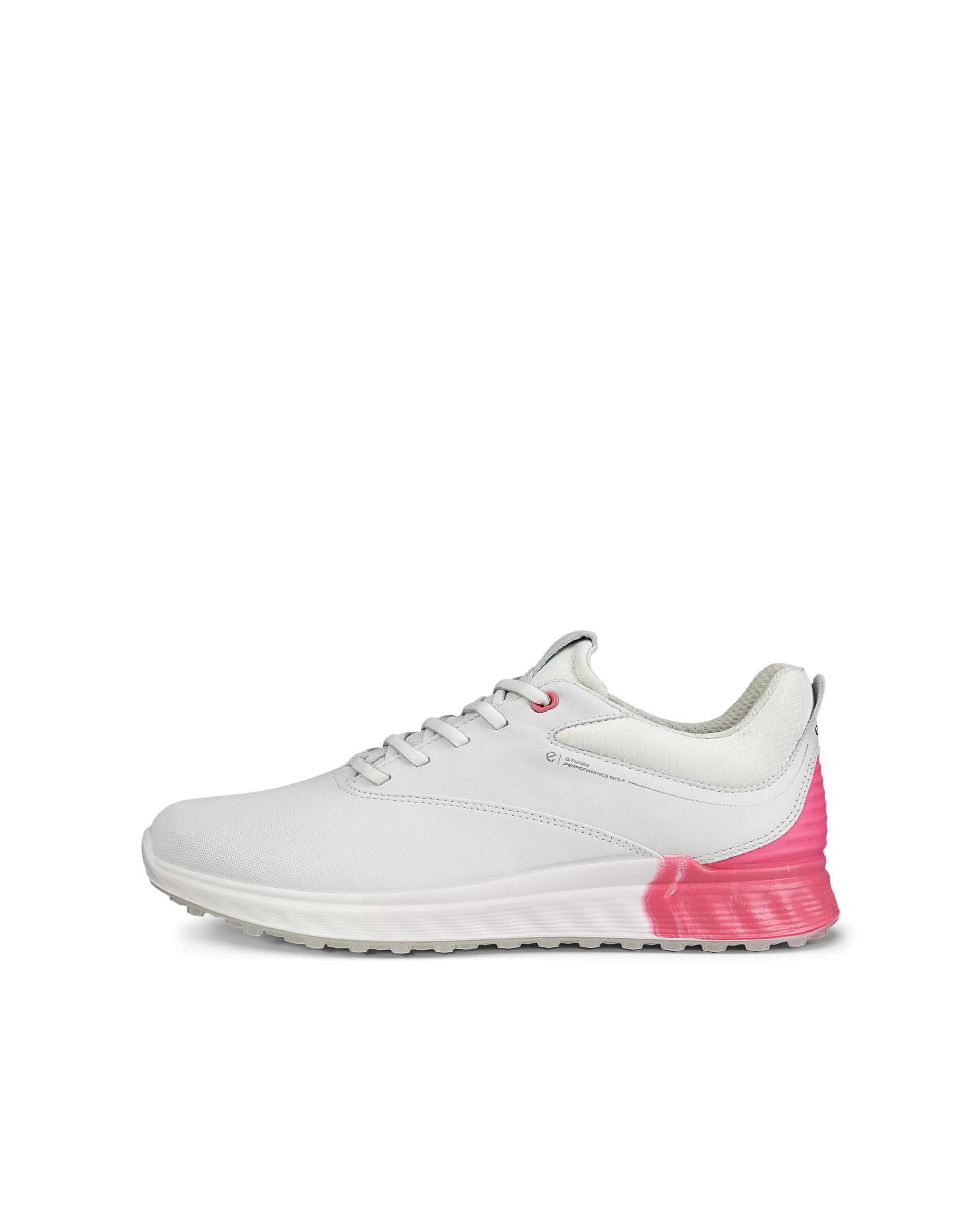 Women's S-Three Spikeless Golf Shoe - White/Pink | ECCO | Golf